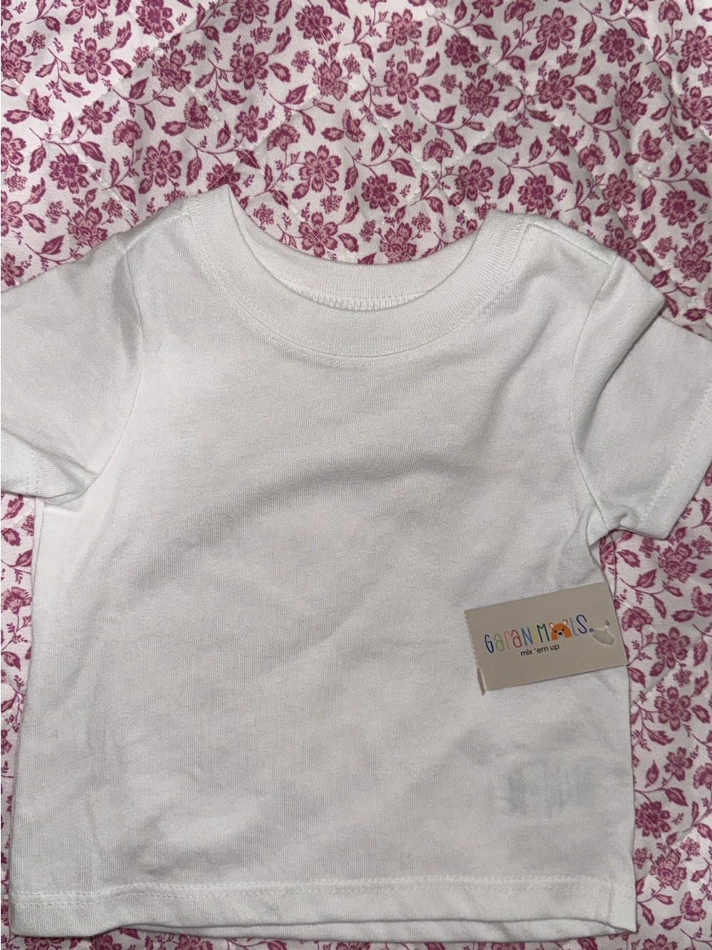 NWT Garanimals Gender Neutral White 0-3M Short-Sleeve Tee